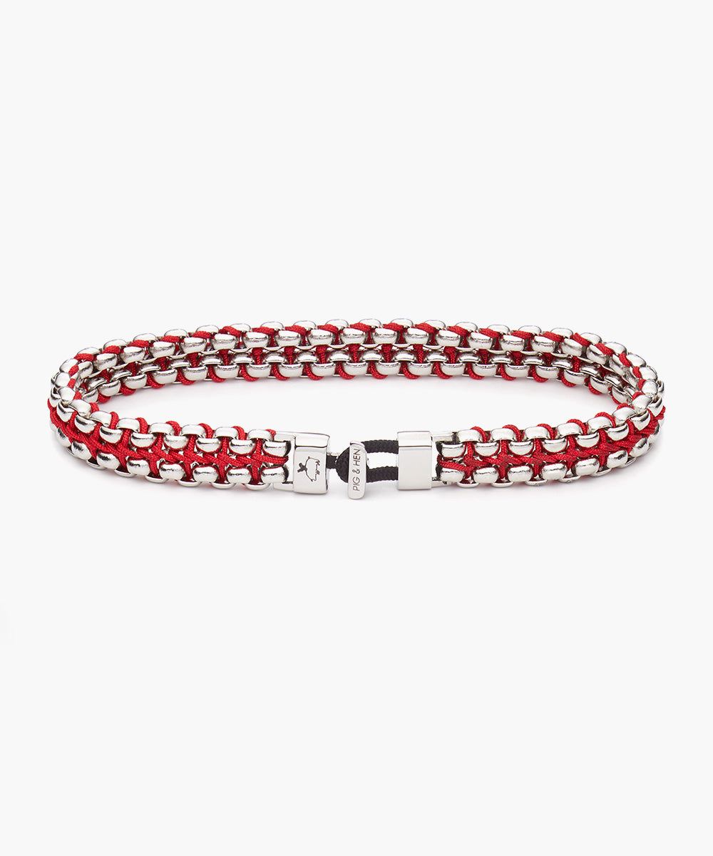 Catena Venetian 7 mm Raspberry | Silver