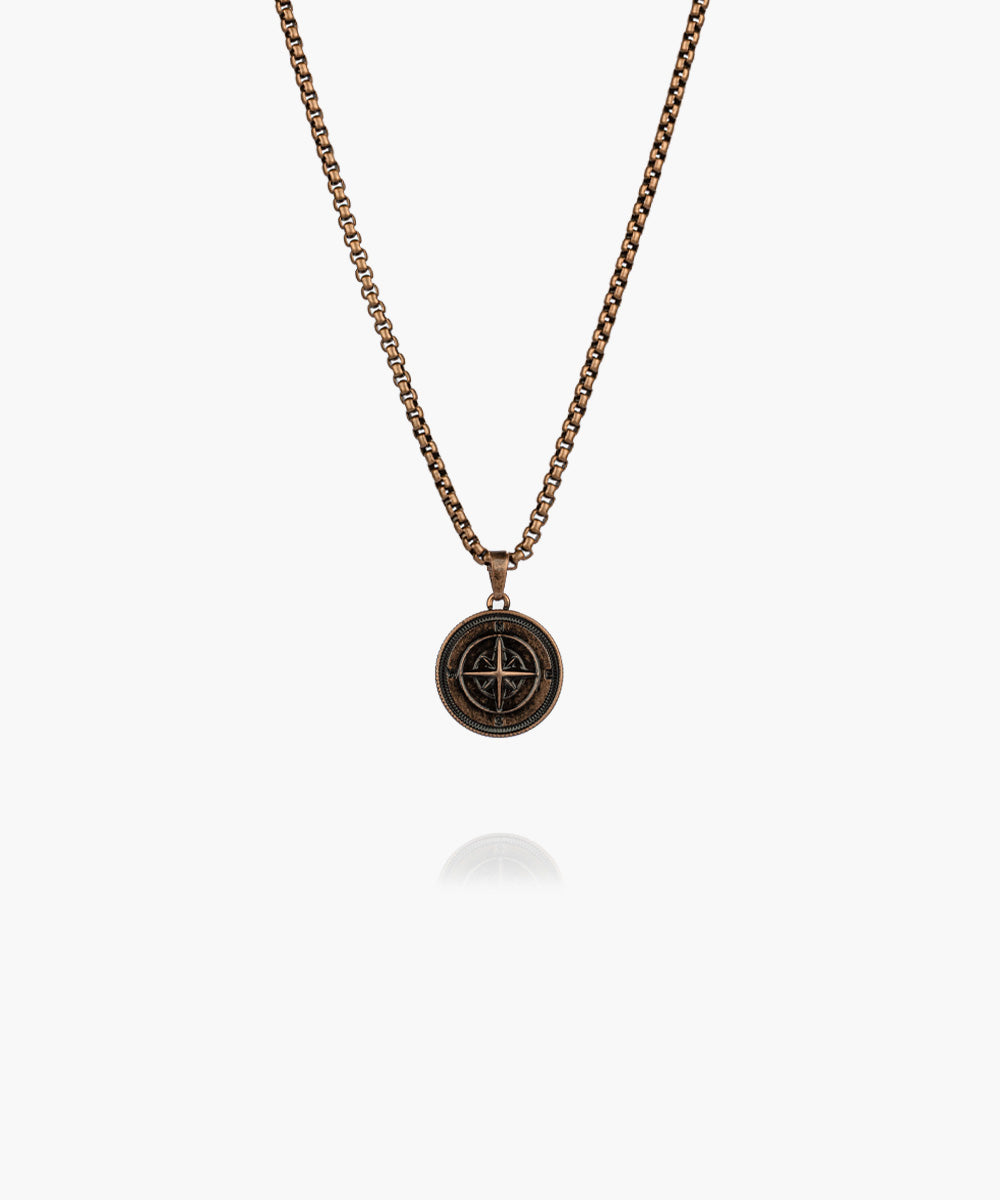 Compass Rose Necklace | Bronze