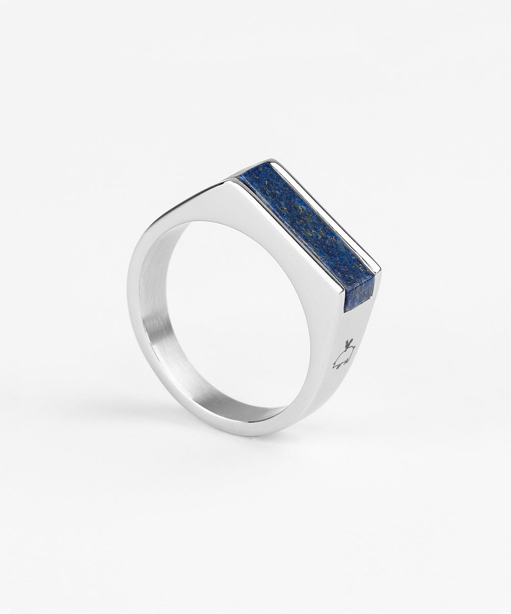 Signet Ring 7mm Lapis Lazuli | Silver