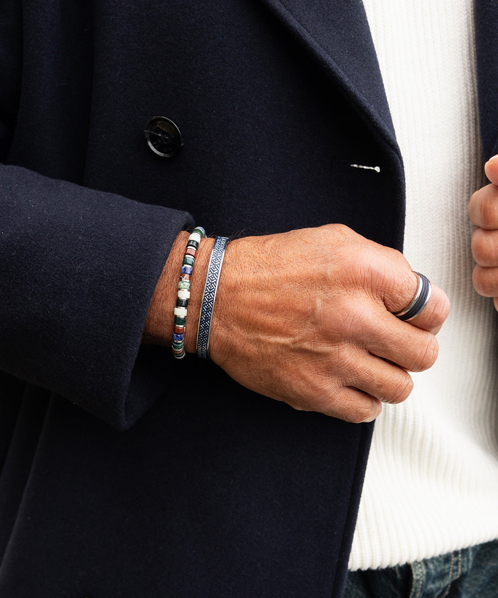 Striato & Brontide 6mm Turin & Wrap Ring Set