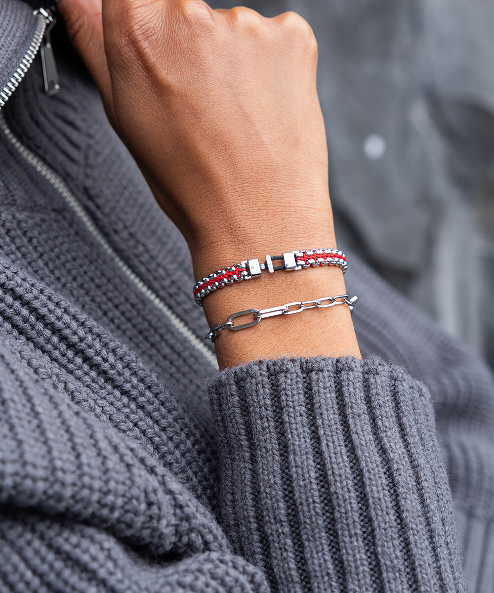 Catena Venetian 7 mm Raspberry | Silver